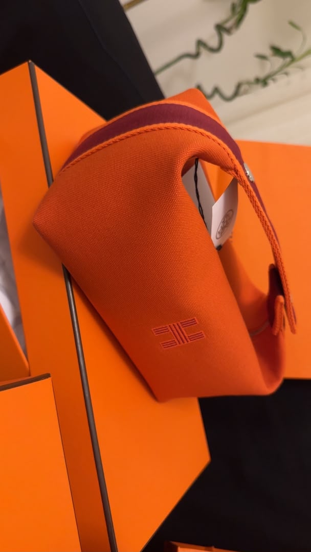 Hermès Canvas Pouch